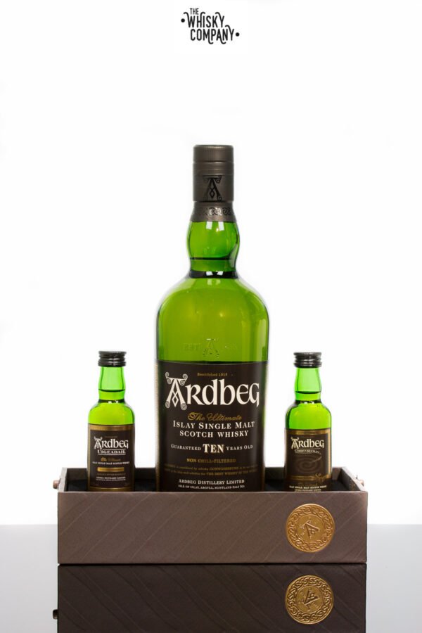 Ardbeg Exploration Pack – Ardbeg 10 Years Old, Uigeadail Minature, Corryvreckan Minature