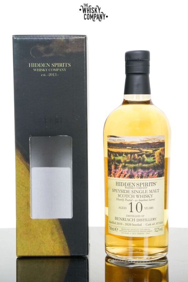 BenRiach 2010 Aged 10 Years Speyside Single Malt Scotch Whisky – Cask #AT1020 Hidden Spirits (750ml)