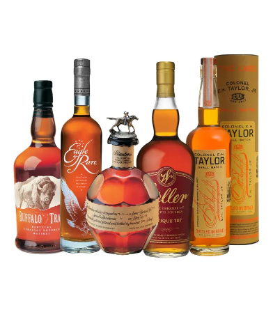 Buffalo Trace, Eagle Rare, Blanton's, Weller Antique & E.H. Taylor Bourbon Bundle
