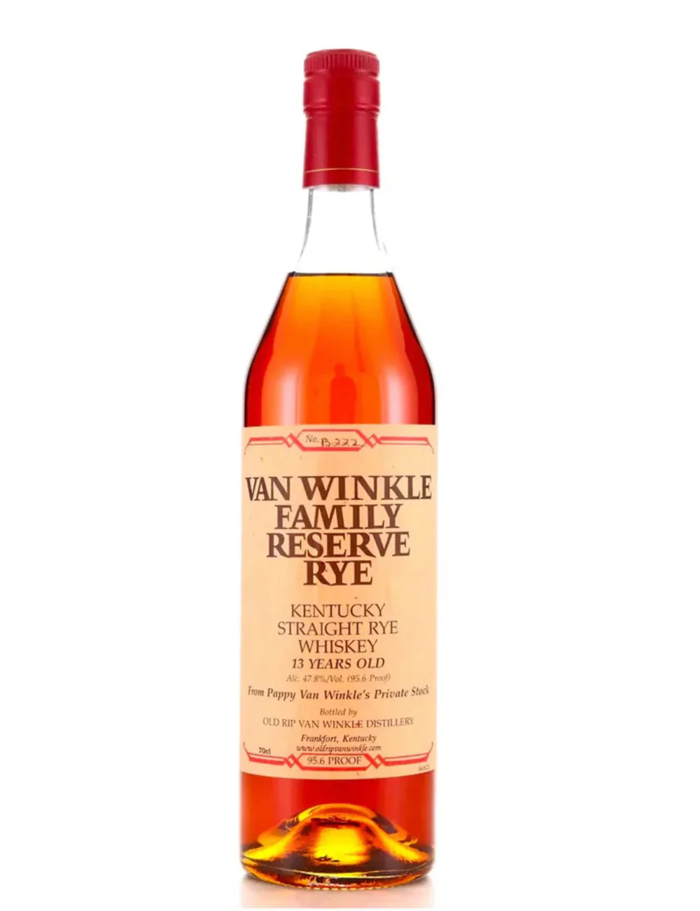 Van Winkle Family Reserve 13 Year Old Rye Whiskey, 750ml Bottle