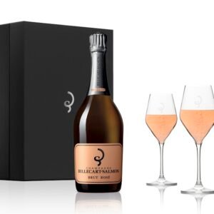 Billecart-Salmon Brut Rosé NV Champagne Gift Set with 2 Glasses, 750ml