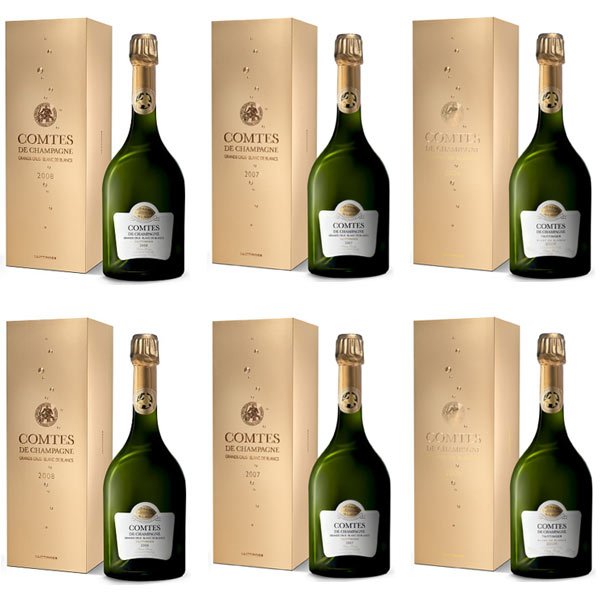Taittinger Comtes de Champagne Blanc de Blancs Mixed Case - 6 x 750ml Bottles