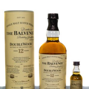 The Balvenie Aged 12 Years Doublewood Speyside Single Malt Scotch Whisky  PLUS Balvenie 14YO Miniature (50ml) (700ml)