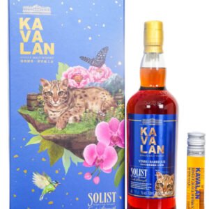 Kavalan Native Species Solist Vinho Barrique Gift Set Taiwanese Single Malt Whisky  + Wine Oak (50ml) (700ml)