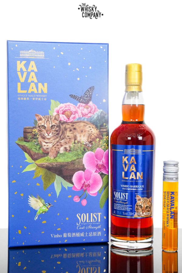 Kavalan Native Species Solist Vinho Barrique Gift Set Taiwanese Single Malt Whisky  + Wine Oak (50ml) (700ml)